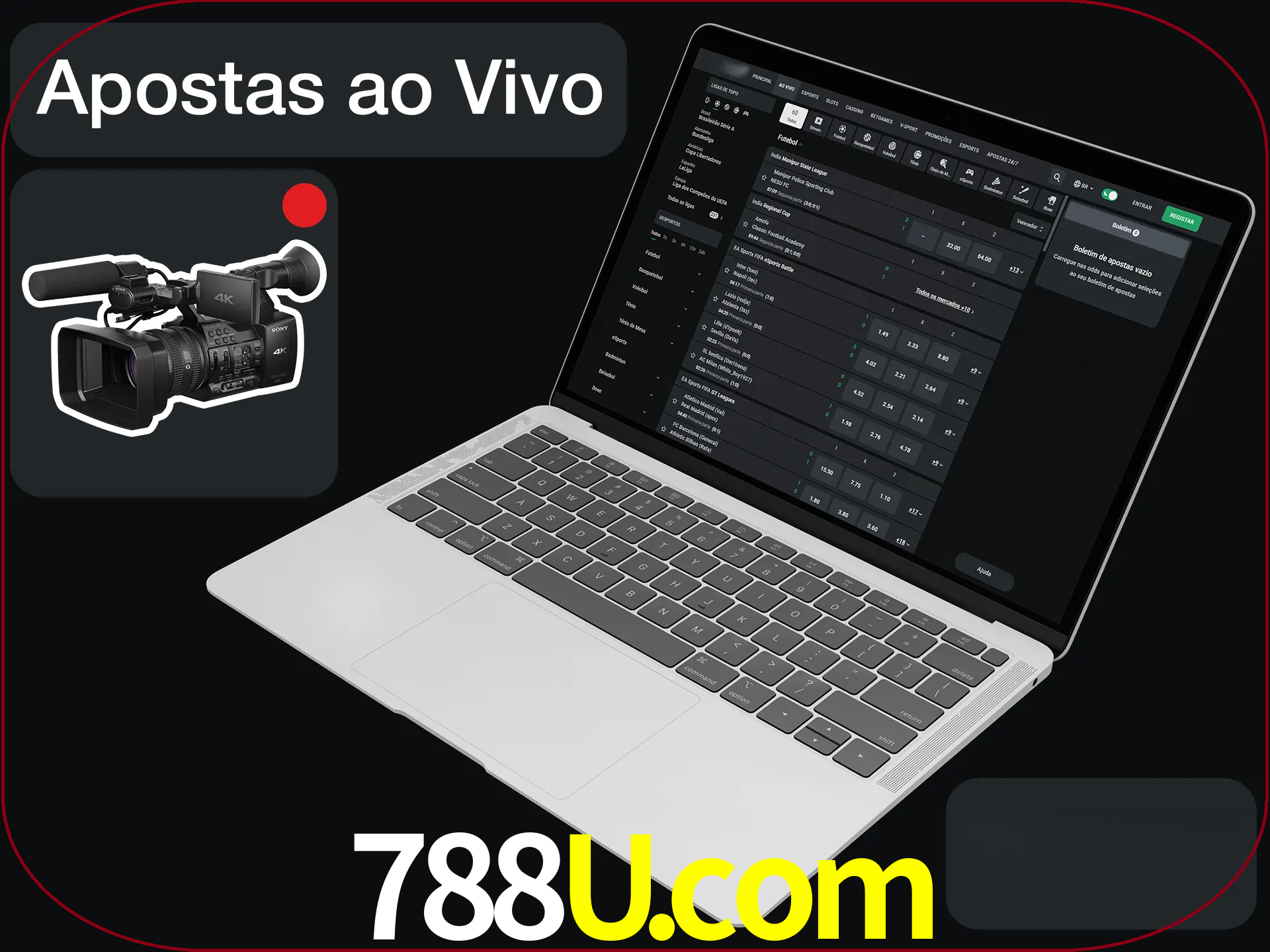 Aposte em formato ao vivo em nosso site.