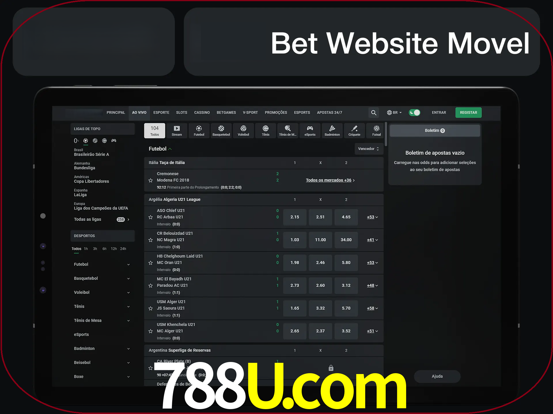 Use nosso website em qualquer dispositivo.